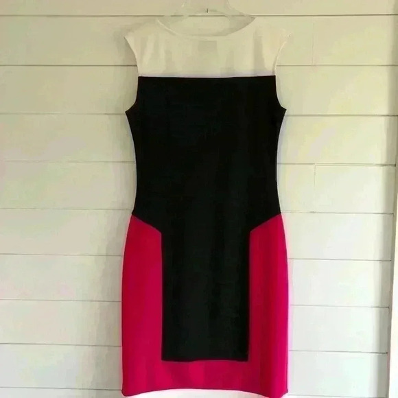 Joseph Ribkoff Color Blocked Sleeveless Dress Size 4 - Picture 5 of 5